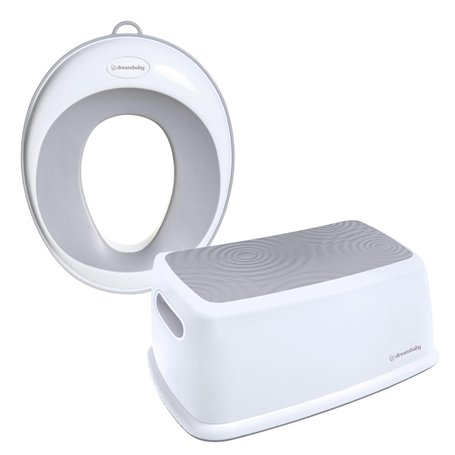 Dreambaby Ensemble siège de toilette et marchepied – Gris
