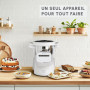 Moulinex, Companion, Robot cuiseur, 14 fonctions, Capacité XL 10 personnes, Gris, Fabriqué en France, HF8408F1