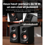 Edifier MR3 - Haut Parleurs de Studio Compacts 2.0, Hi-Res Audio, Bluetooth V5.4, Contrôles physiques, RCA, AUX, Application Mob