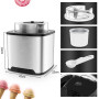 Sorbetière Turbine à Glace, Sorbetière Électrique, Machine à Glace en Acier Inoxydable, 2L Machines à Glace et Sorbetière pour S