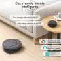 Lefant Aspirateur Robot, Mince Silencieux Connecté WiFi/Bluetooth/Alexa/App, 6 Modes de Nettoyage, Auto-Charge, 120min d'Autonom