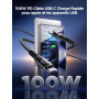 Aioneus Cable USB C, 3M 100W PD 5A Cable USBC vers USBC Charge Rapide Nylon Tressé Câble Chargeur Type C Cordon USB C pour iPhon