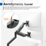 GRIFEMA GB2003-1, Support Ecran PC Moniteur de 13-32 Pouces, Bras Ecran PC VESA 75x75-100x100 MM, Rotation à 360°, Réglable en H