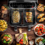 Duronic AF24 Friteuse à Air de 2400W | 2 Paniers de 5L pour Toute la Famille | Large écran de contrôle | 10 Programmes de Cuisso