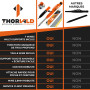 THORVALD Crayon Chantier PRO EXTENSIBLE (+ 7 MINE Multi-Supports + Taille Mine + Grip Easy-write) Porte Mine pour Menuisier, Bri