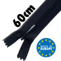 MARARDI [Pack 10] Fermetures Éclair à Glissière Invisibles [Blanc et Noir] Nylon [60 cm] Couture de Vêtements Sacs Ruban Tissu e