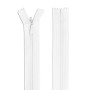 MARARDI [Pack 10] Fermetures Éclair à Glissière Invisibles [Blanc et Noir] Nylon [60 cm] Couture de Vêtements Sacs Ruban Tissu e
