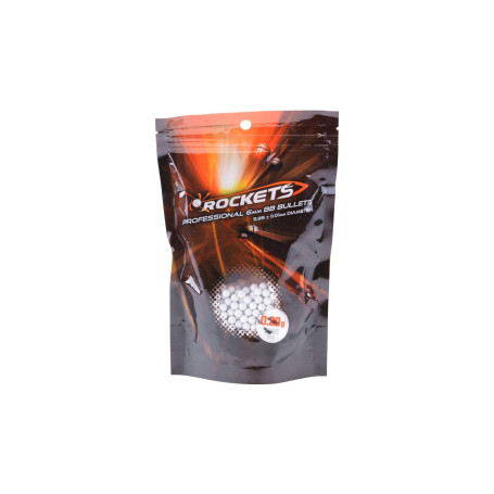 Consommables Airsoft - Sachet de 1000 Boules Blanches 6 mm fusées 0,20 g. - Bonne qualité