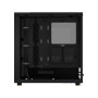 Fractal Design North Charcoal Black Tempered Glass Dark - Façade en Bois de Noyer – Panneau latéral en Verre – Deux Ventilateurs