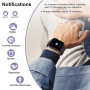 IOWODO Montre Connectée Femme Homme avec Appel Bluetooth, Notifications Réseaux Sociaux, Analyse Sommeil, Cardiofréquencemètre, 
