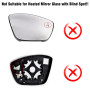TTCR-II Verre Rétroviseur Compatible avec Citroen C3 MK3 2016-2021 Verre Miroir Chauffant Peugeot 208/308/2008 2012-2019, Rétrov