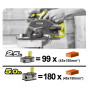 Ryobi - Scie circulaire ONE+ 18 Volts - Ø150 mm, 4700 tr/min, Livrée avec une lame 18 dents 150mm alesage 10mm et une batterie 4