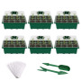 Fuuner Bac à semis,Lot de 6 plateaux de germination à 12 cellules Serre Interieur Plateaux de Culture,Serre Intérieure Pépinière
