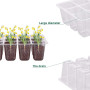 Fuuner Bac à semis,Lot de 6 plateaux de germination à 12 cellules Serre Interieur Plateaux de Culture,Serre Intérieure Pépinière