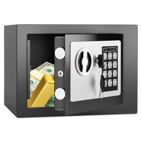 6.6l Coffre-Fort en Acier Numérique Sécurité Électronique Home Office Cash Safe 2 Clés