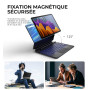 Dexnor Clavier Tablette pour Samsung Galaxy Tab S10 FE/S9 FE 10,9"/S9 11" Magic Style Keyboard Magnétique Support avec Pavé Tact