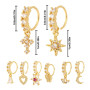 Mikovivi 8pcs Anneaux de Nez Pendants en Or, Cuivre Motif Lune Cœur Papillon pour Femme Fête Anniversaire Bal de Promo