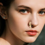 Mikovivi 8pcs Anneaux de Nez Pendants en Or, Cuivre Motif Lune Cœur Papillon pour Femme Fête Anniversaire Bal de Promo