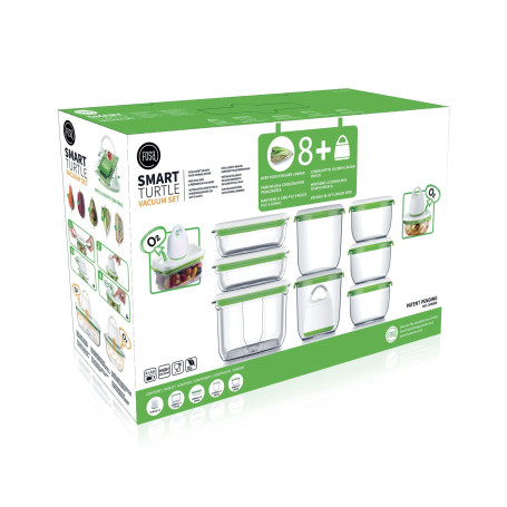 Kit de Démarrage Prime 2-en-1, Série Spéciale : pompe sous-vide TURTLE, set de 5 récipients ronds et 3 rectangulaires