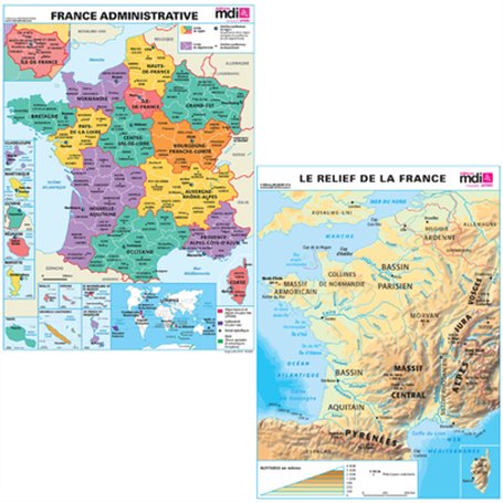La France relief/Régions primaire