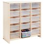 Meuble haut 15 bacs incol. bouleau