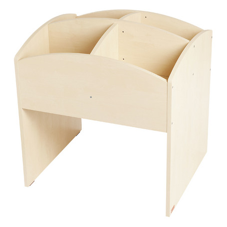 Bac à livres 4 cases haut - bouleau