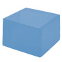 Pouf carré bleu toile
