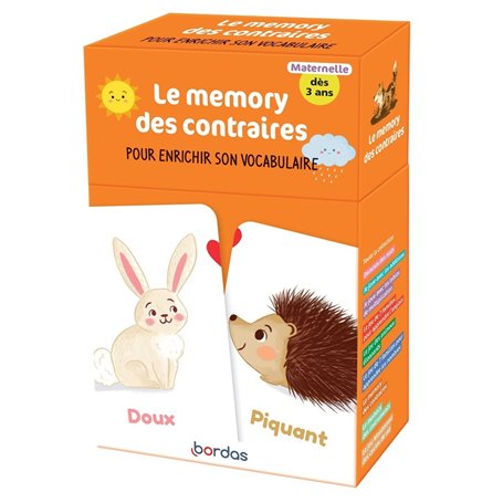 Le memory des contraires - Pour enrichir son vocabulaire