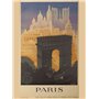 Affiche de Paris : Arc de Triomphe et d'autres monuments