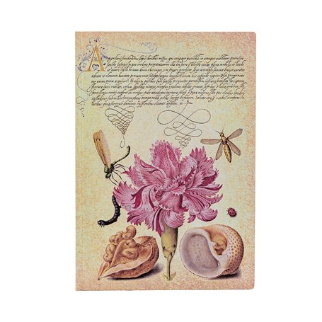 Carnet Flexis OEillet Rose Mira Botanica Midi LIG. 176pg.