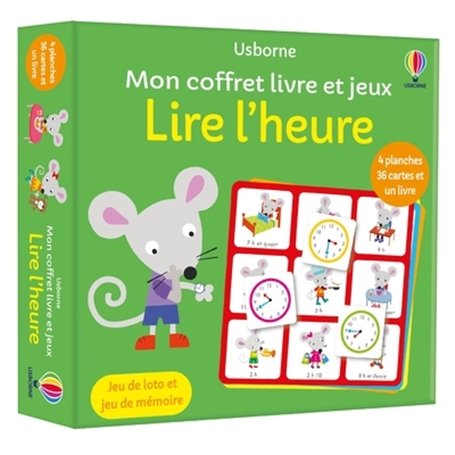 Lire l'heure - Mon coffret livre et jeux