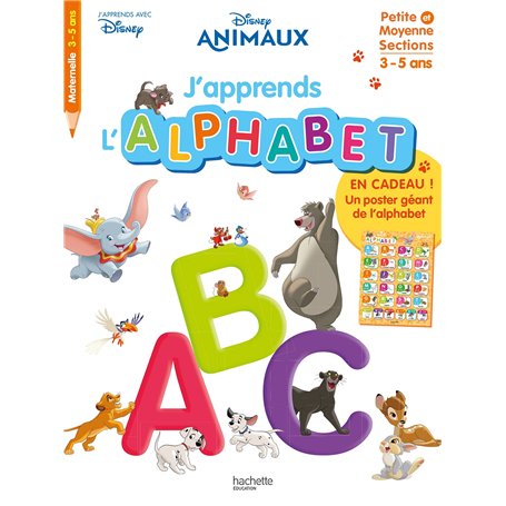 Disney - J'apprends l'alphabet avec les animaux Disney (dès 3 ans)
