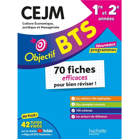 Objectif BTS - CEJM - 70 fiches efficaces pour bien réviser - 2025