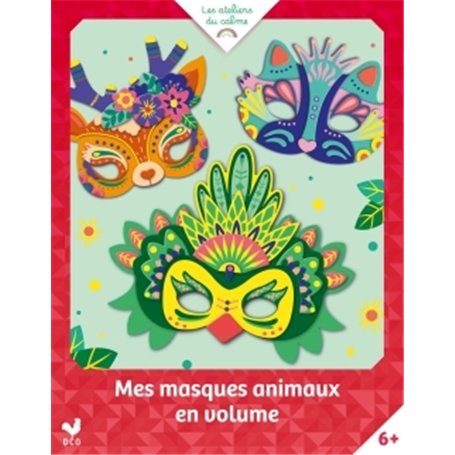 Mes masques animaux en volume - pochette avec accessoires