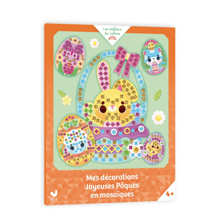 Mes décorations Joyeuses Pâques en mosaïques - pochette avec accessoires