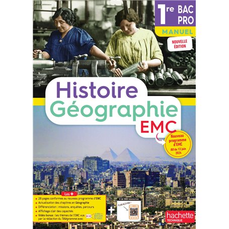 Histoire-Géographie-EMC-1re Bac Pro (manuel) - Éd. 2025