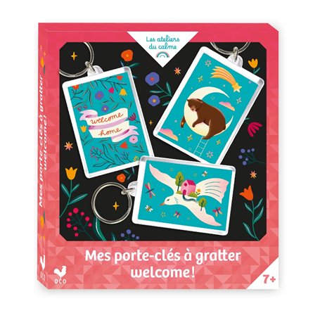 Mes porte-clés à gratter welcome ! mini boîte avec accessoires