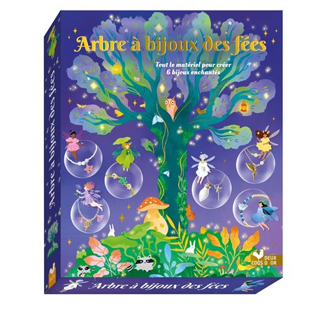 Arbre à bijoux des fées  - coffret avec accessoires