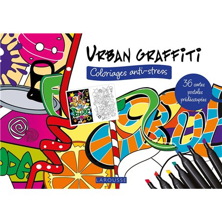 Cartes postales à colorier : Urban graffiti