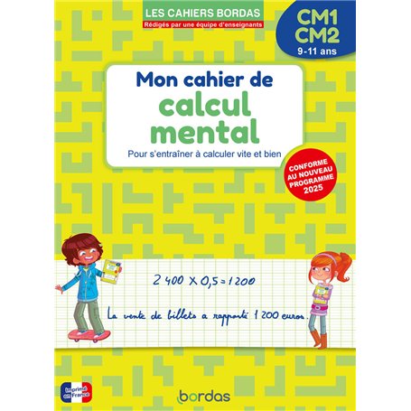 Mon cahier de calcul mental CM1-CM2