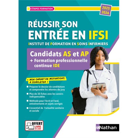 Réussir son entrée en IFSI - Candidats AS et AP + formation professionnelle continue (FPC) IDE