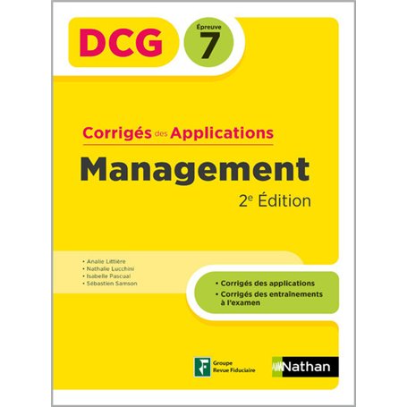 Management - DCG - Épreuve 7 - Corrigés des applications 2024
