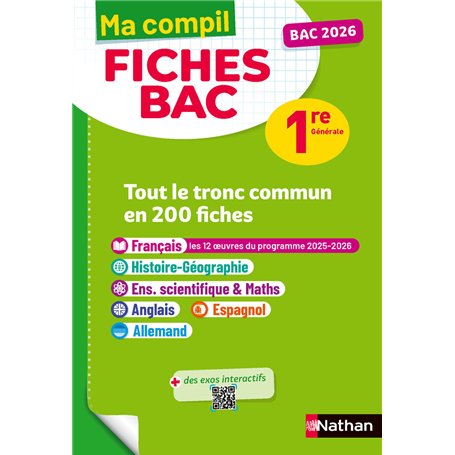 Ma Compil Fiches BAC 1re Générale 2026