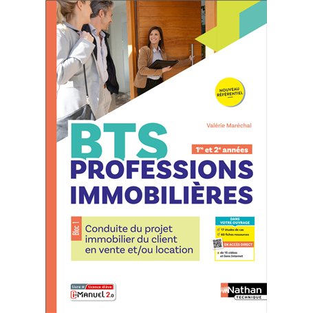 Conduite du projet immobilier du client du client en vente et/ou location - BTS 1re année - Éd. 2025 - Livre + licence