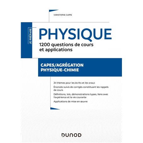 Physique - 1200 questions de cours et applications - Ecrits et oraux - CAPES/Agrégation