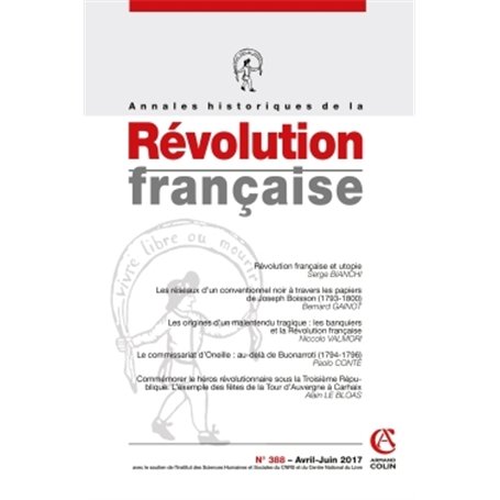 Annales historiques de la Révolution française n°388 (2/2017) Varia 14,68 €