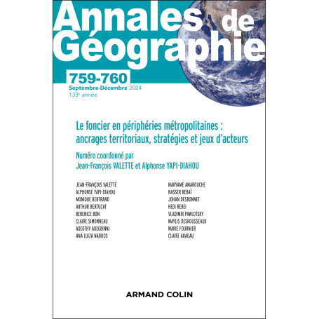 Annales de géographie - N°759-760 5-6/2024