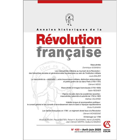 Annales historiques de la Révolution française Nº420 2/2025