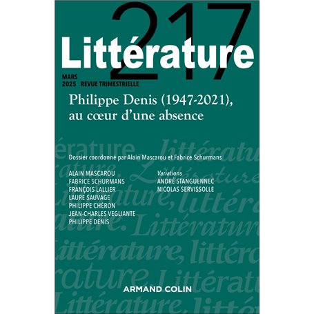 Littérature Nº217 1/2025