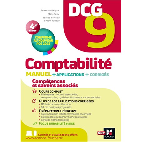 DCG 9 - Comptabilité - Manuel et applications  A jour PCG 2025 édition